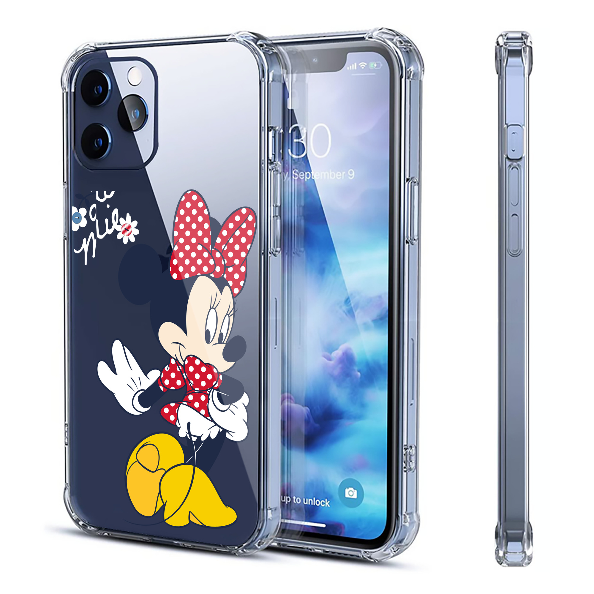 （画像用） ミッキーマウス Mickey Mouse 【iPhone 12シリーズ対応】透明スマホケース（クリアソフトケース）